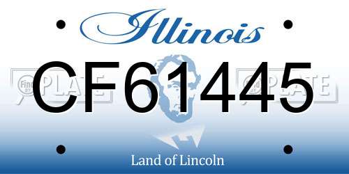 CF61445 Illinois License Plate
