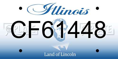 CF61448 Illinois License Plate