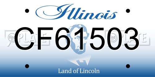 CF61503 Illinois License Plate