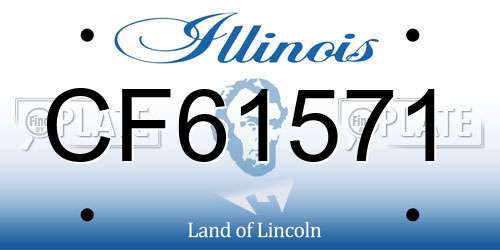CF61571 Illinois License Plate