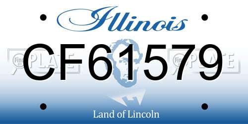 CF61579 Illinois License Plate