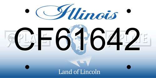 CF61642 Illinois License Plate