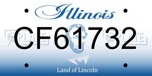 CF61732 Illinois License Plate