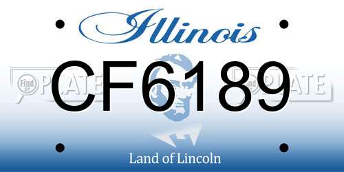 CF6189 Illinois License Plate