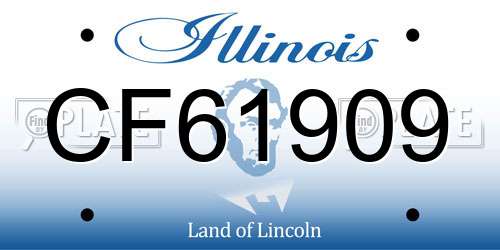 CF61909 Illinois License Plate