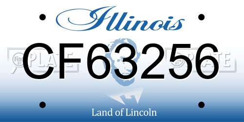 CF63256 Illinois License Plate
