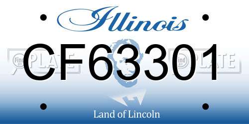 CF63301 Illinois License Plate