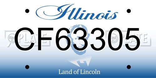 CF63305 Illinois License Plate