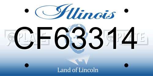 CF63314 Illinois License Plate