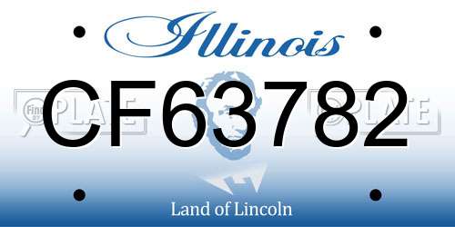 CF63782 Illinois License Plate