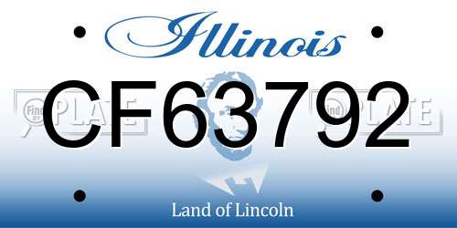 CF63792 Illinois License Plate