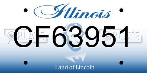 CF63951 Illinois License Plate