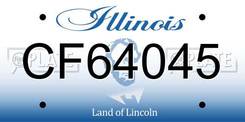 CF64045 Illinois License Plate