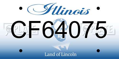 CF64075 Illinois License Plate