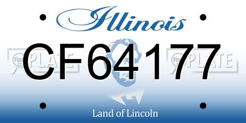 CF64177 Illinois License Plate