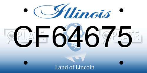 CF64675 Illinois License Plate