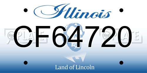 CF64720 Illinois License Plate
