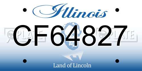 CF64827 Illinois License Plate