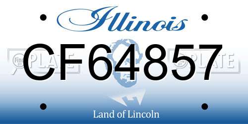 CF64857 Illinois License Plate