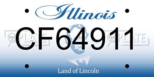 CF64911 Illinois License Plate