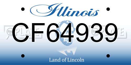 CF64939 Illinois License Plate