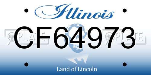 CF64973 Illinois License Plate