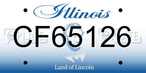 CF65126 Illinois License Plate