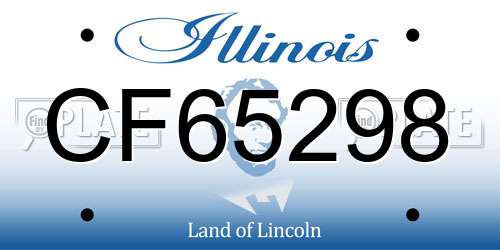 CF65298 Illinois License Plate
