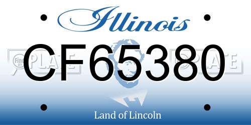 CF65380 Illinois License Plate