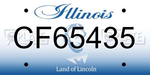 CF65435 Illinois License Plate