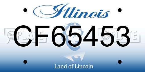 CF65453 Illinois License Plate