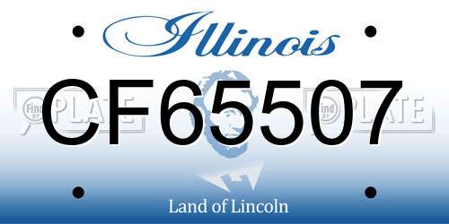 CF65507 Illinois License Plate