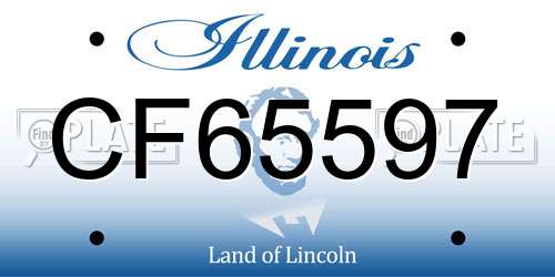 CF65597 Illinois License Plate