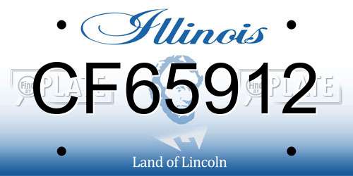 CF65912 Illinois License Plate