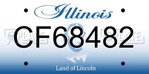 CF68482 Illinois License Plate