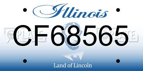 CF68565 Illinois License Plate