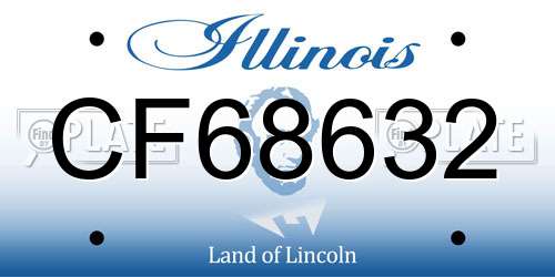 CF68632 Illinois License Plate