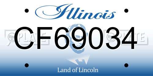 CF69034 Illinois License Plate