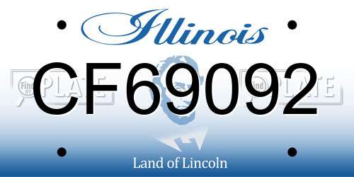 CF69092 Illinois License Plate
