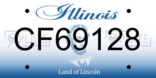 CF69128 Illinois License Plate