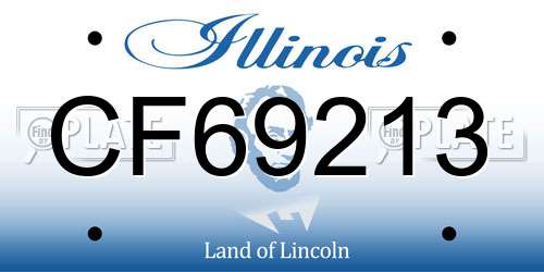 CF69213 Illinois License Plate