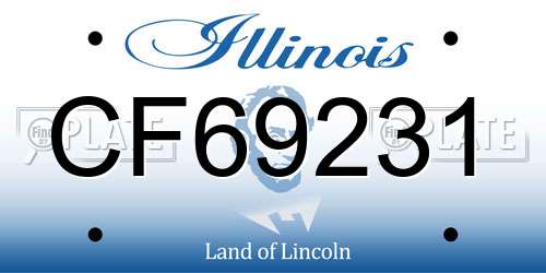 CF69231 Illinois License Plate