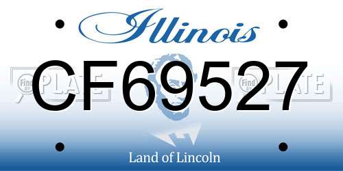 CF69527 Illinois License Plate