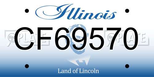 CF69570 Illinois License Plate