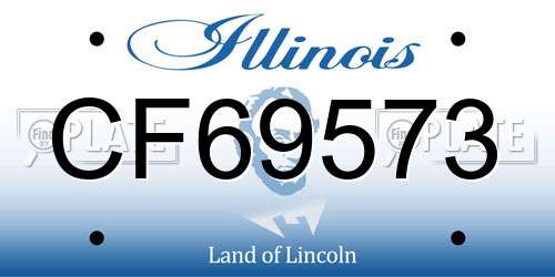 CF69573 Illinois License Plate