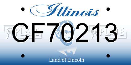 CF70213 Illinois License Plate