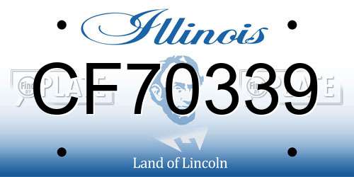CF70339 Illinois License Plate