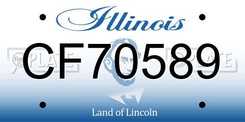 CF70589 Illinois License Plate