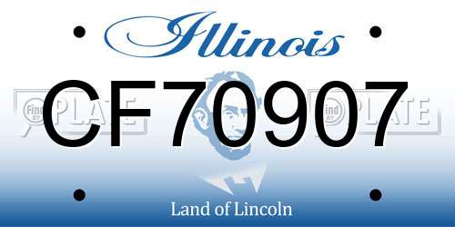 CF70907 Illinois License Plate