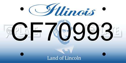 CF70993 Illinois License Plate
